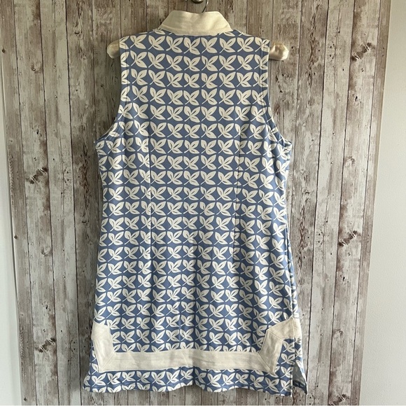 Sail to Sable Blue and White Sleeveless Tunic Dress Medium - Picture 2 of 3